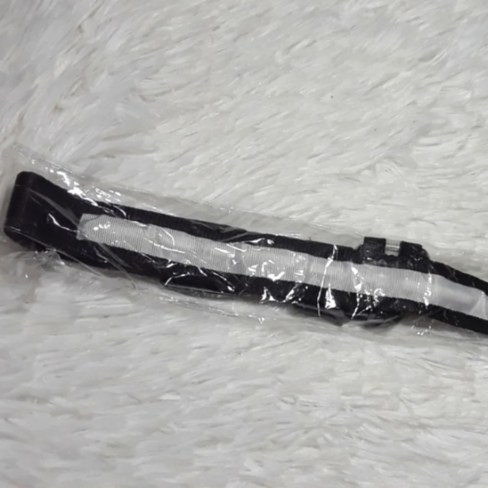 ☄Two Tone Trimmed Pet Collar-Black, White